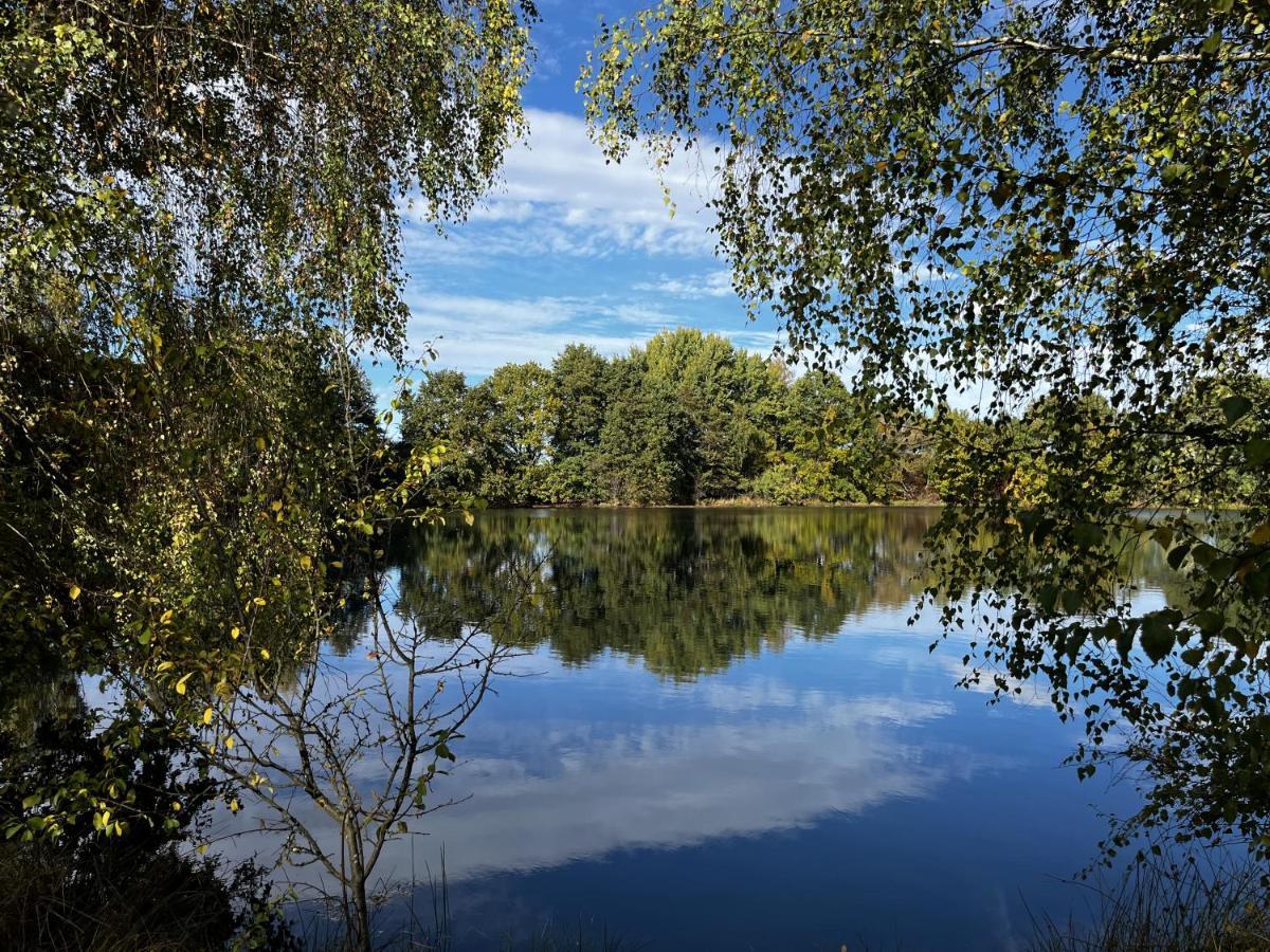 Ferienwohnung Am See Dillich - Ruhige Lage - Eigener Garten - Direkt Neben Einem Natursee Borken  المظهر الخارجي الصورة